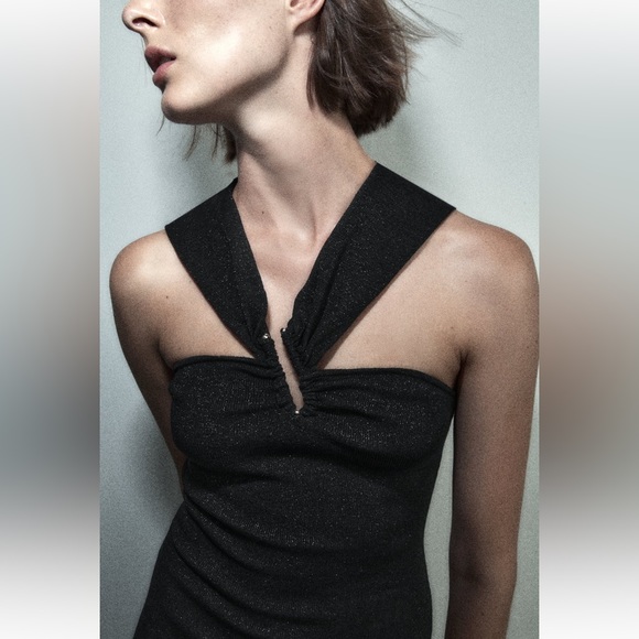 ZARA KNIT MINI DRESS - Picture 2 of 9